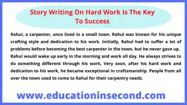creative writing on hard work leads to success