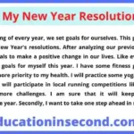 Paragraph Writing On My New Year Resolution