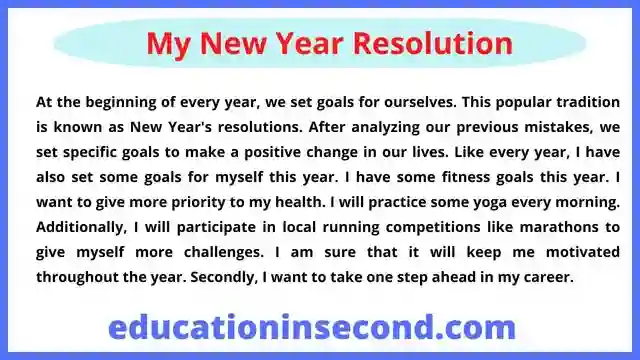 essay about my academic new year resolution