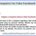 Police Complaint For Fake Facebook Account