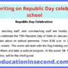 Notice writing on Republic Day celebration in school