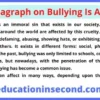 Paragraph on Bullying Is A Sin